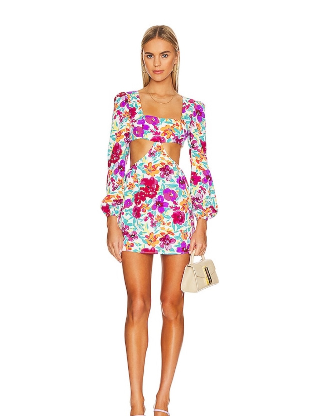 Revolve More To Come Sonya Cutout Dress in Purple Floral